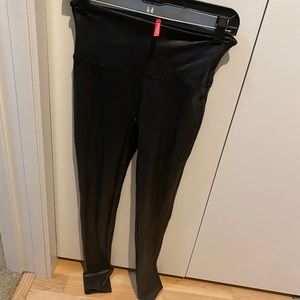 Spank faux leather leggings